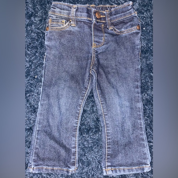 Oshkosh Toddler Girl Floral Drawstring Wide-Leg Jeans - Light Wash